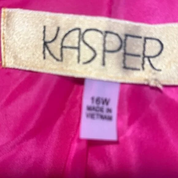 BRAND NEW KASPER 2-PIECE WOMAN'S SUIT BLAZER & SKIRT 16W ROSE - Picture 11 of 11